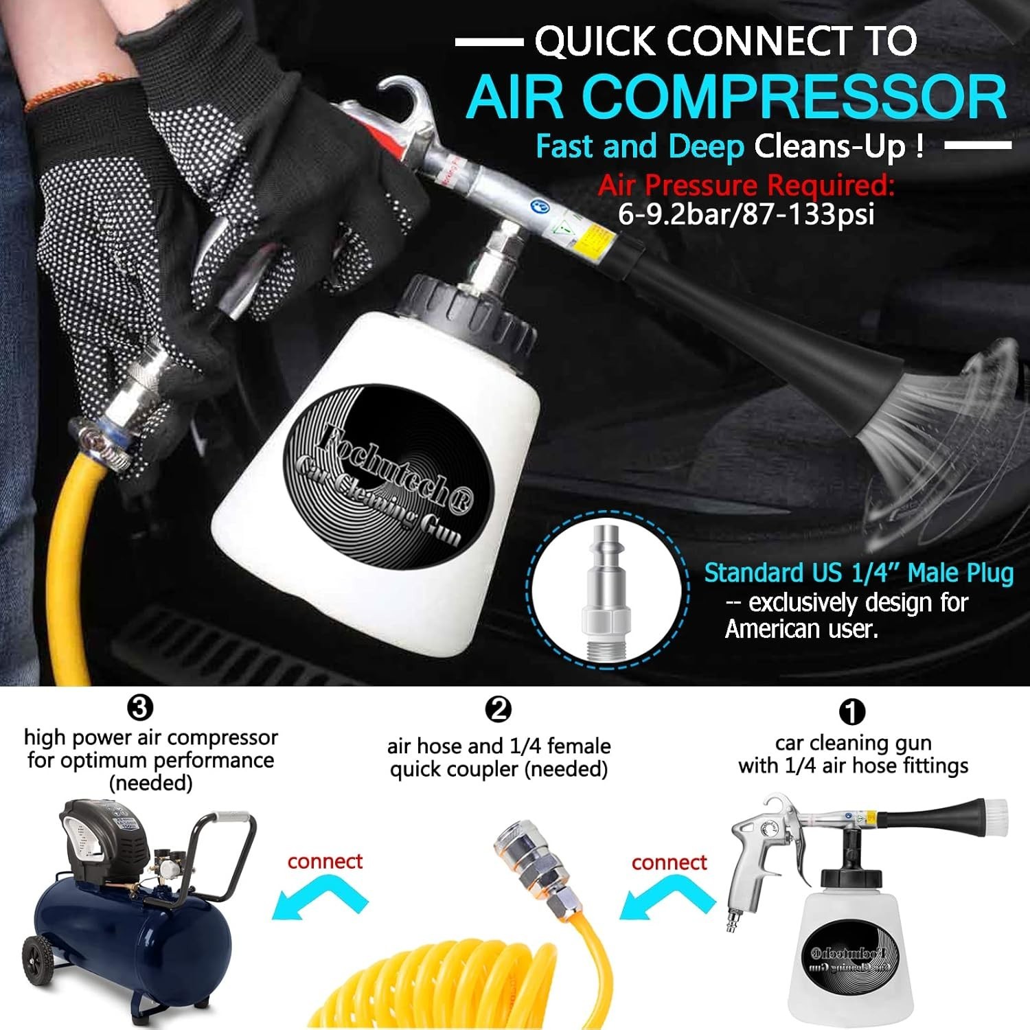 All-in-One Car Detailing Kit with High-Speed Cleaner – Ideal for DIY Enthusiasts