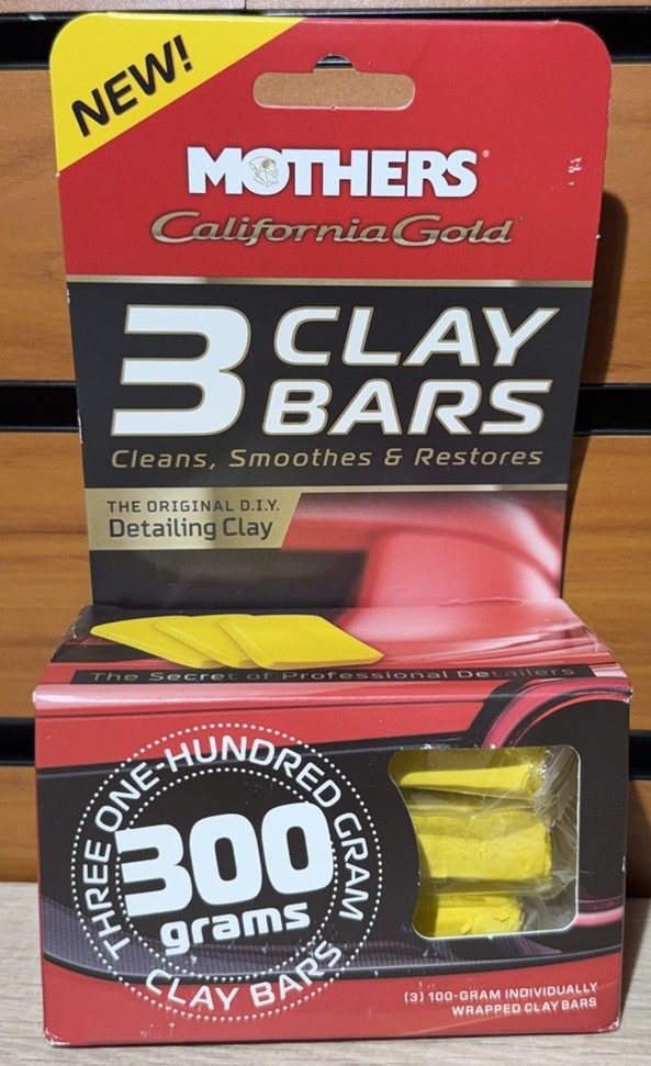 Mothers 07242 California Gold 3 Clay Bars for Car & Auto Detailing 300 Grams