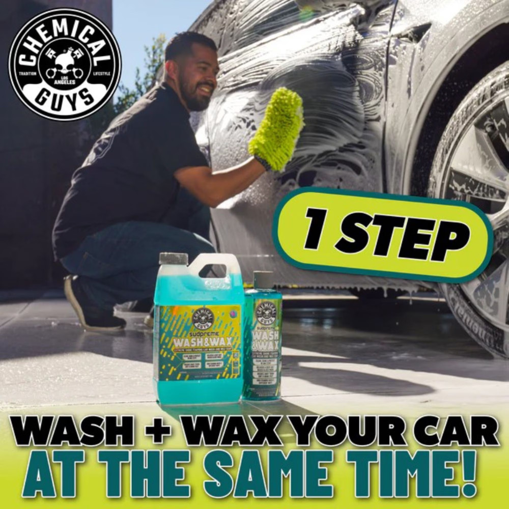 Chemical Guys Sudpreme Wash & Wax, Foaming Car Soap, High Gloss, 64oz, 2 Pack