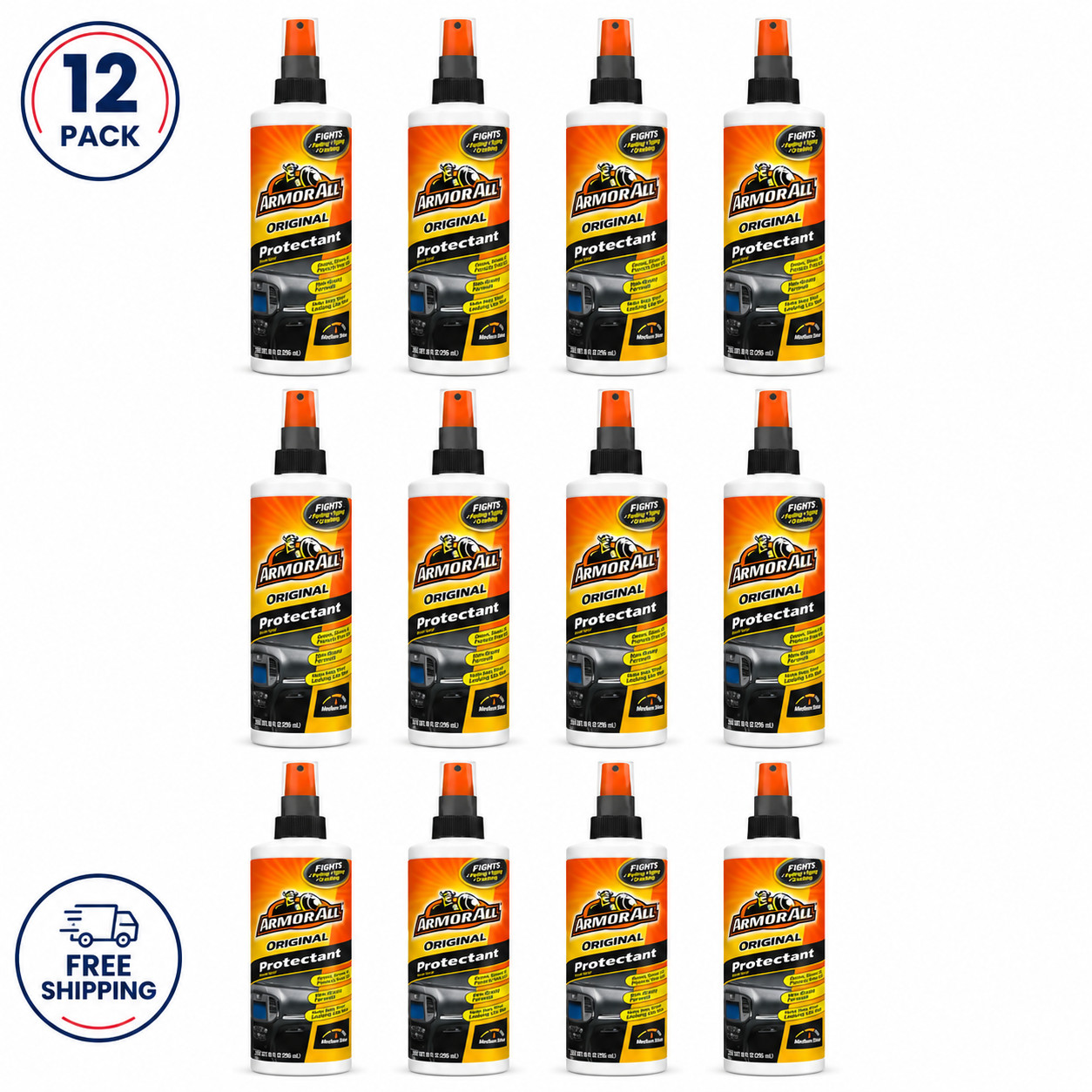 Armor All Dashboard & Trim Protectant 12 Pack Auto Detailing Spray 10 Oz
