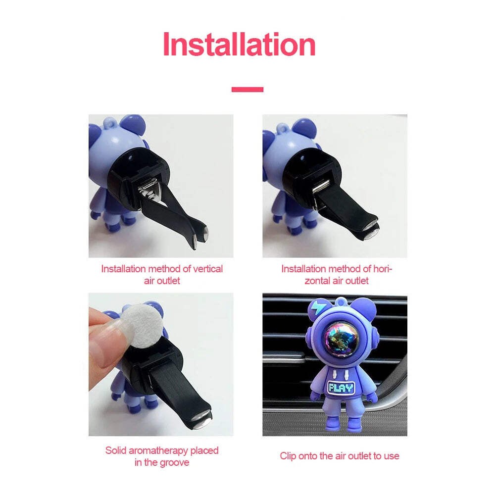 Car Air Outlet Perfume Clip Cartoon Astronaut Freshener Conditioning SUV Truck