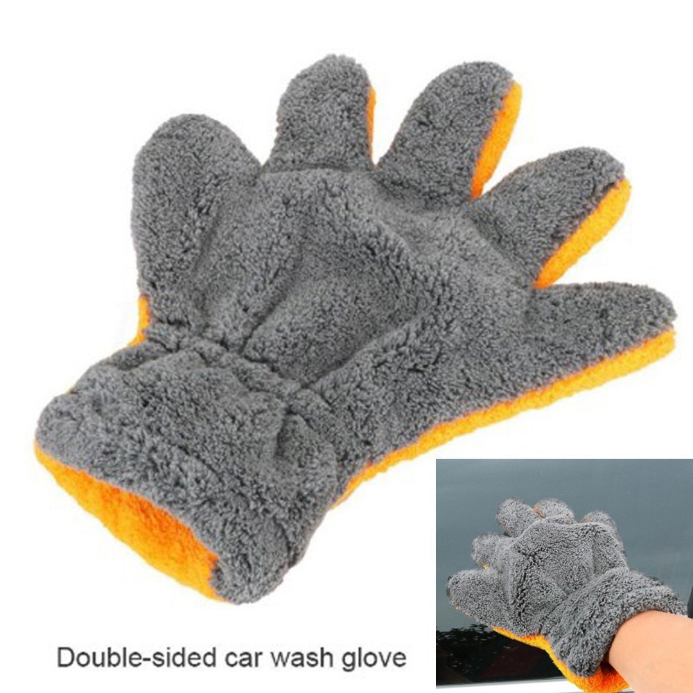 Car Wash Gloves Cleaner Cleaning Glove Microfiber Cloth Care Equipment Soft Tool