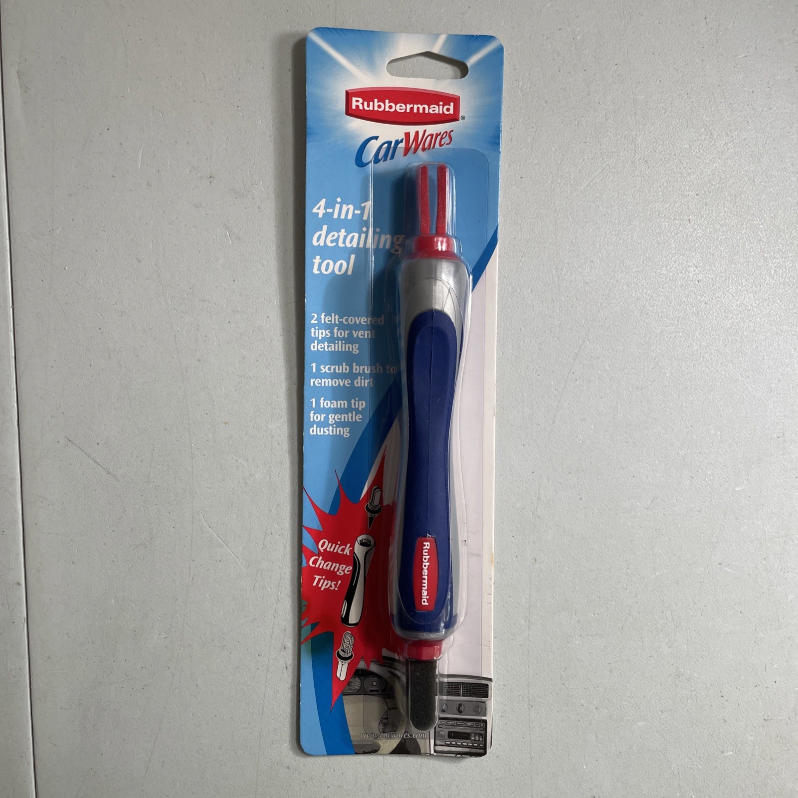 Rubbermaid CarWares 4-in-1 Detailing Tool — Dust Car Vents & Remove Dirt