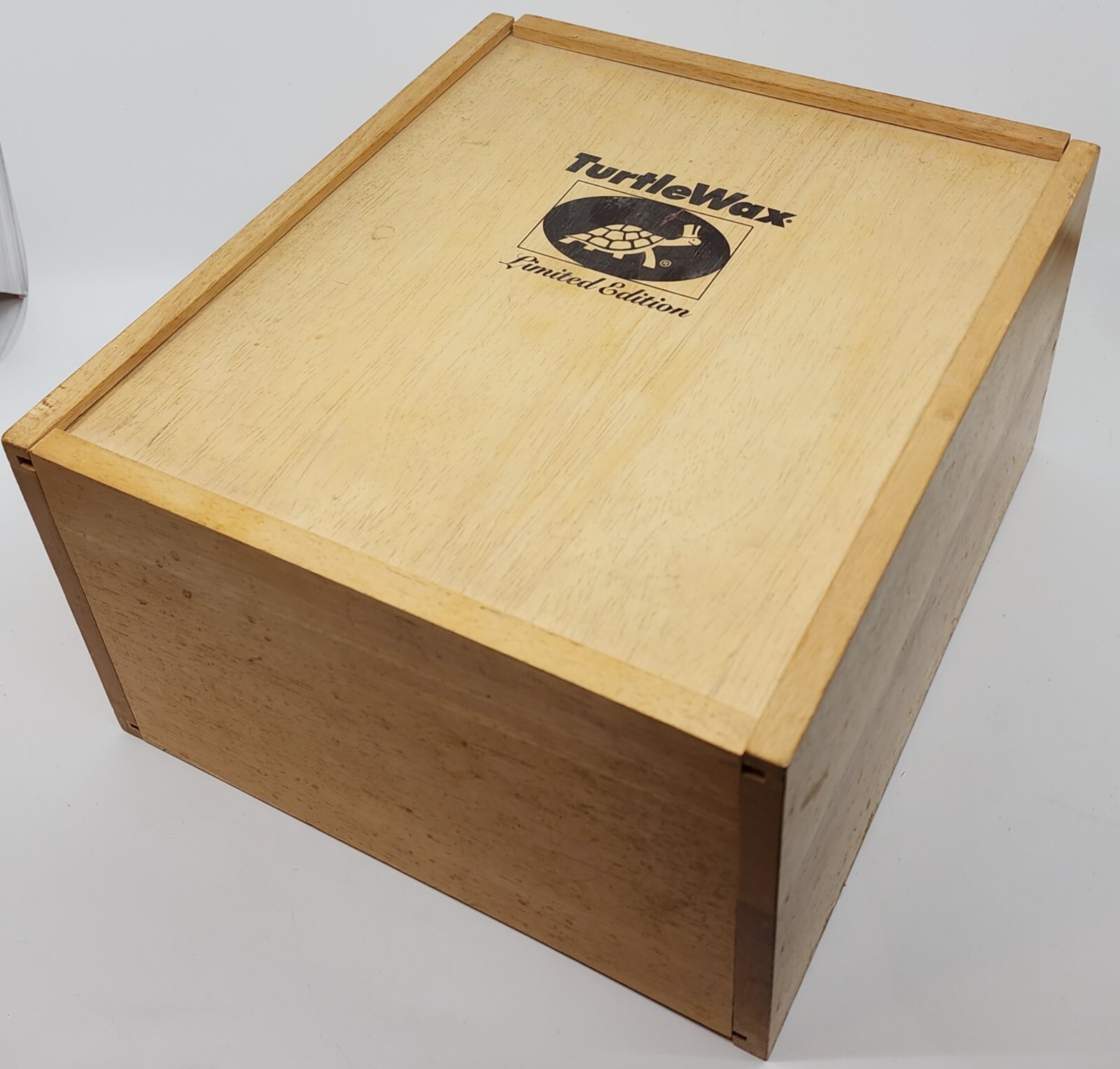 Vintage Unique Turtle Wax Limited Edition Wood Box Empty