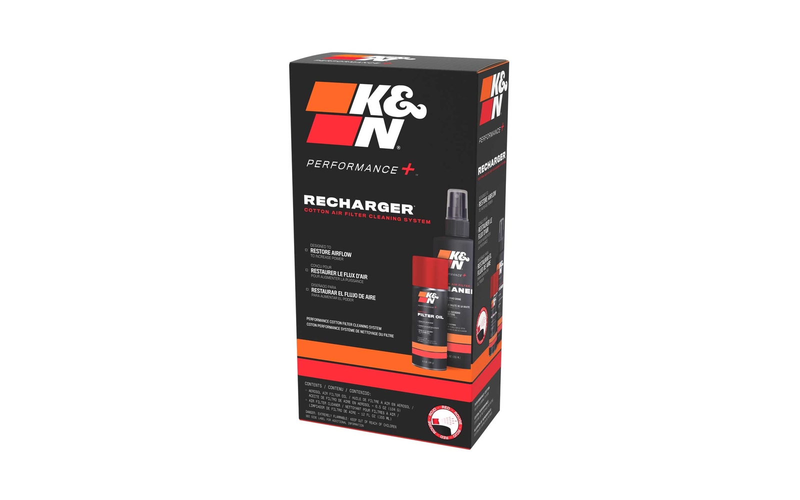 K&N Air Filter Care Service Kit 6.5 oz Aerosol Can 12 oz Power Kleen 99-5000