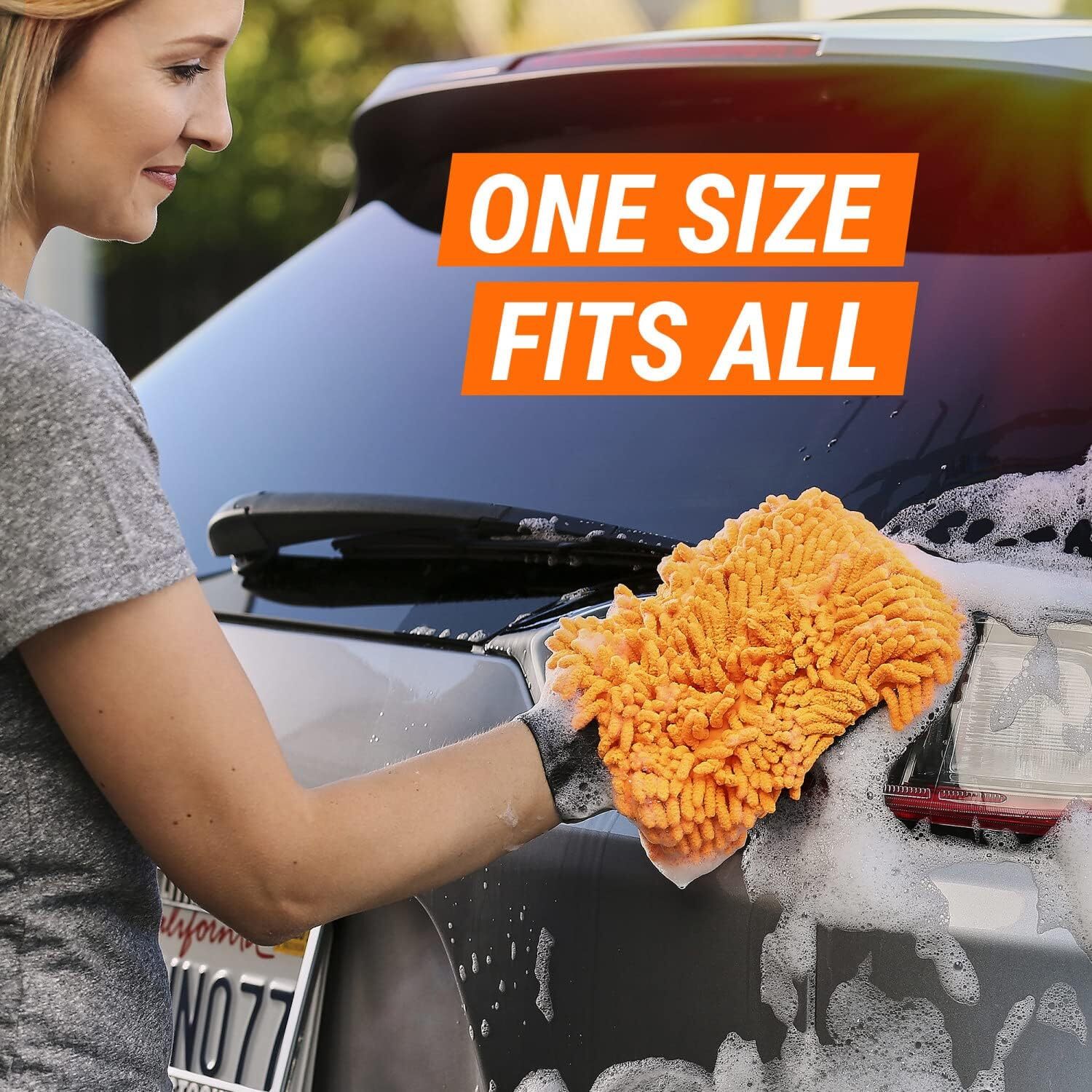 Armor All Microfiber Car Wash Mitt and Pad Set by Armor All, Machine Washable, H