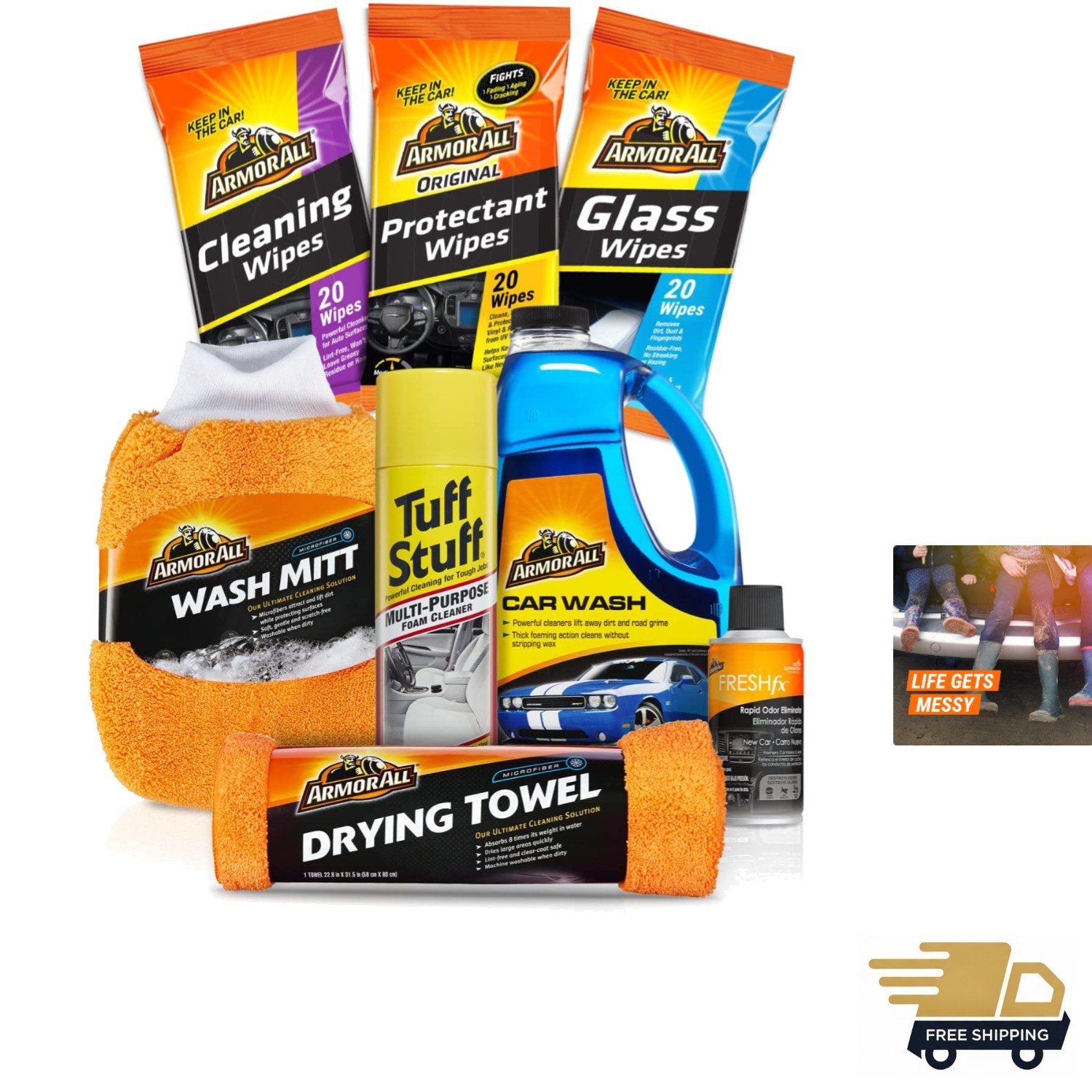 Car Wash and Cleaner Kit, Includes Cleaning Wipes for Car Interior, Cleaner C…