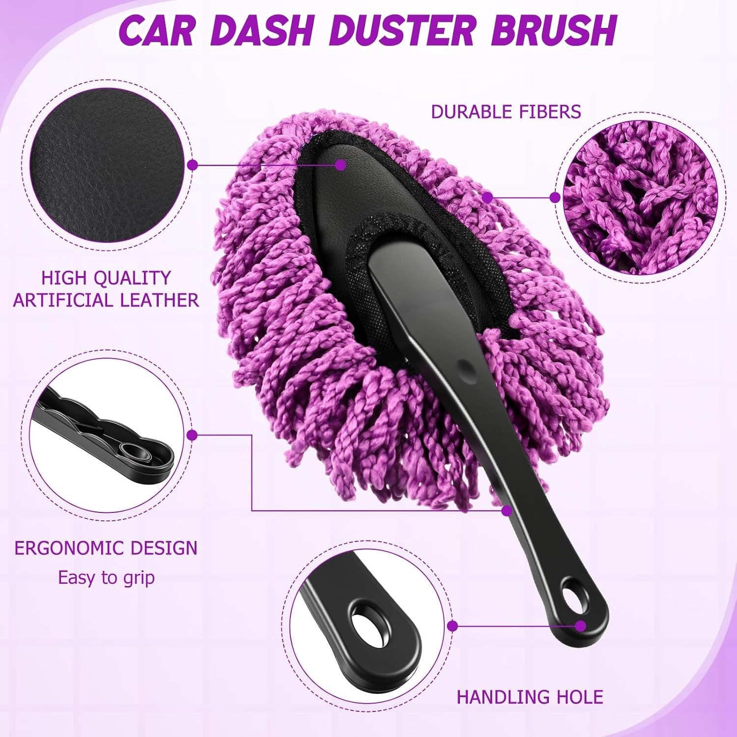 16-in-1 Car Cleaning Kit: Microfiber Pads & Detailing Brushes for Every Surface