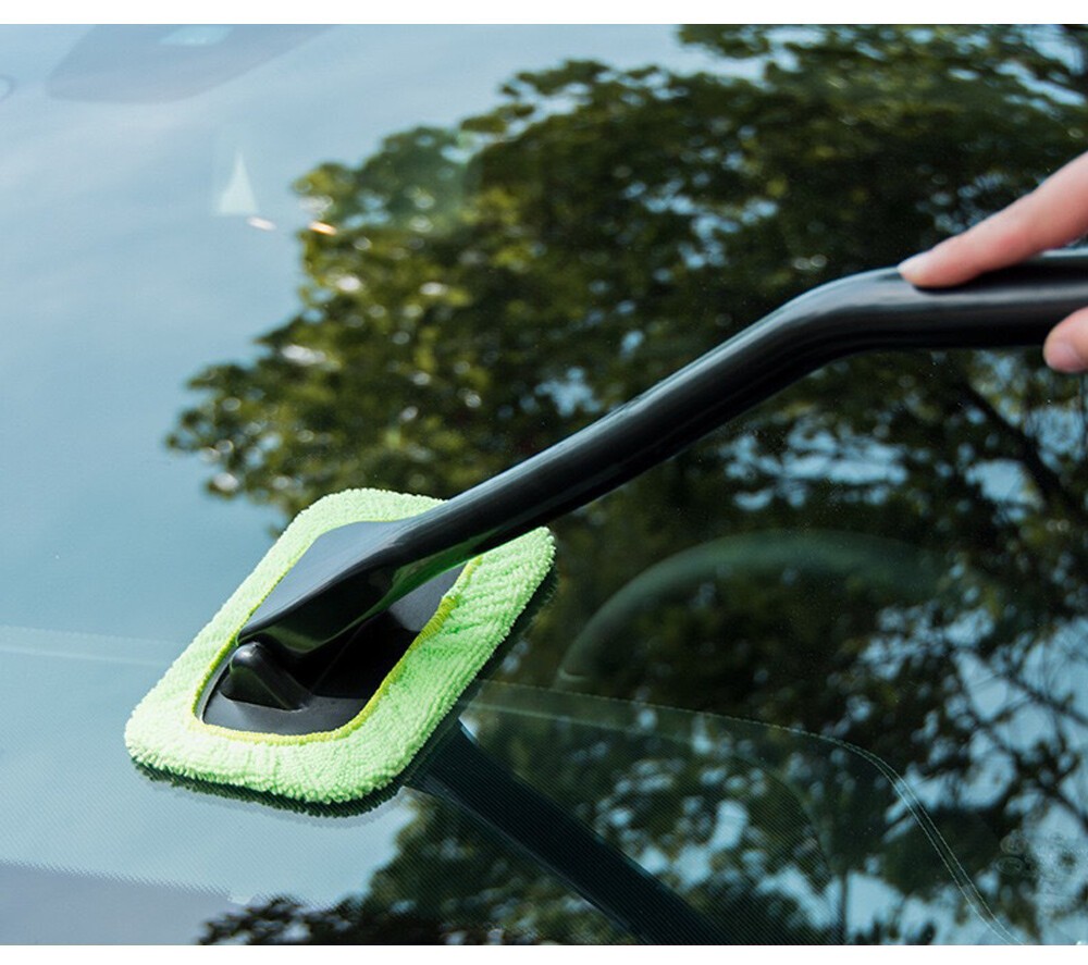 5 Reusable Pad & 1×Windshield Cleaning Tool Car Window Wiper Cleaner Glass Brush