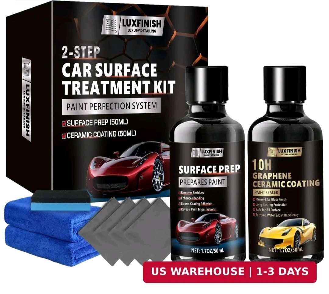 Ceramic Coating & Surface Prep 2IN1 Professional 10H Graphene Fluid Kit