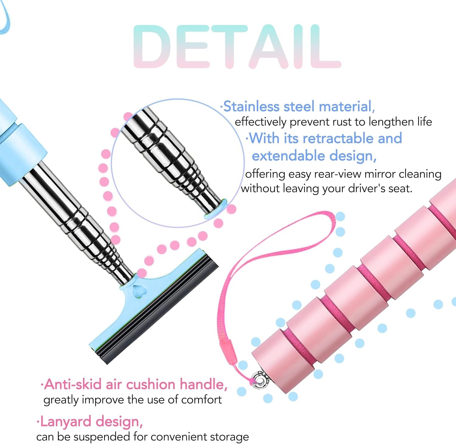 Universal Side Mirror Squeegee – Efficient Cleaning for Safe Driving in Rain