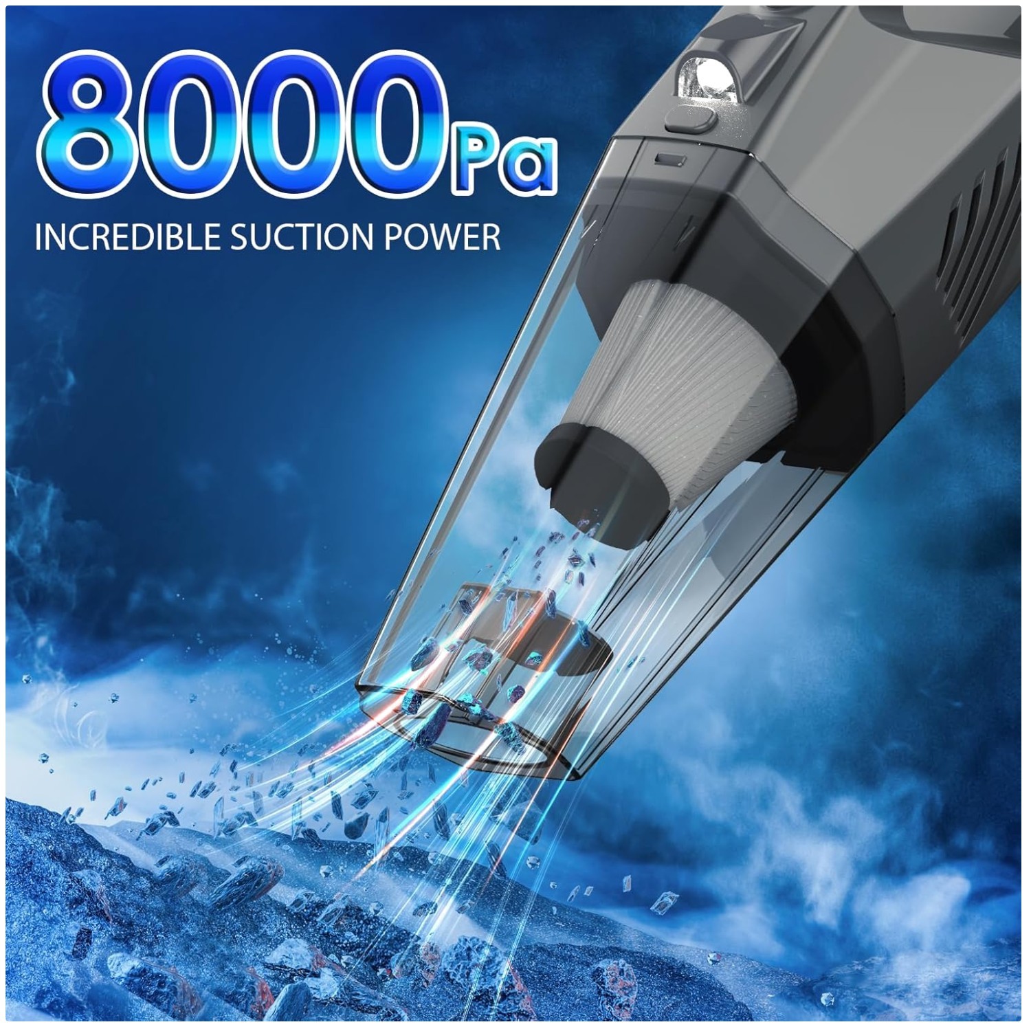 High-Power Car Vacuum with 31pc Interior Cleaner Kit