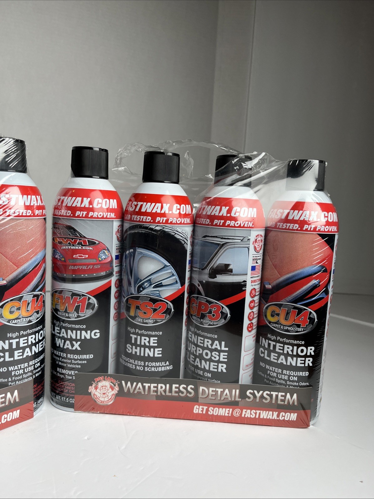2x 4-Packs RGS Labs Waterless Detail System Fast Wax FW1 TS2 GP3 CU4 Cleaner New
