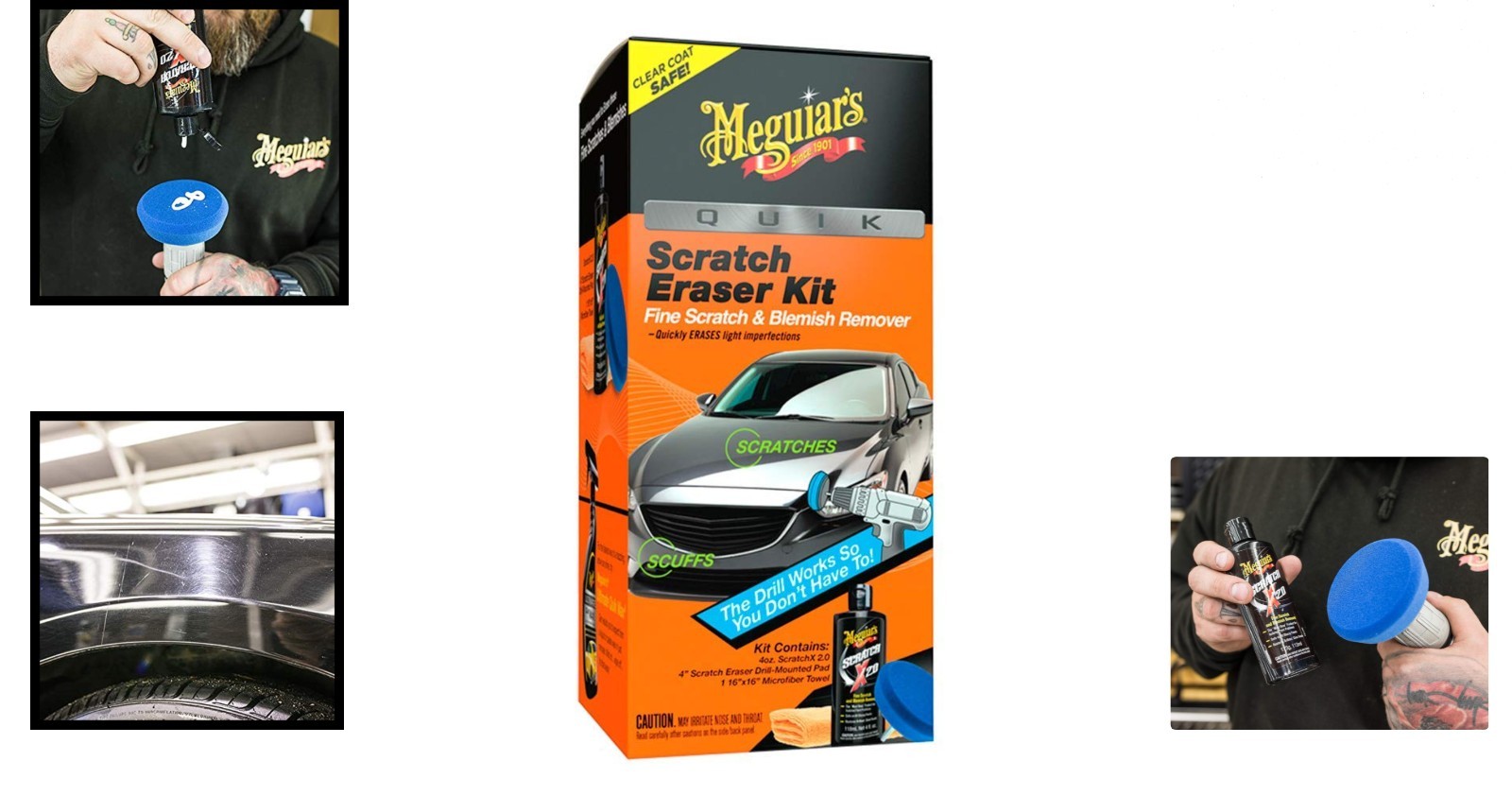 All-in-One Scratch Eraser Kit: Quick Fix for Light Car Blemishes and Scuffs
