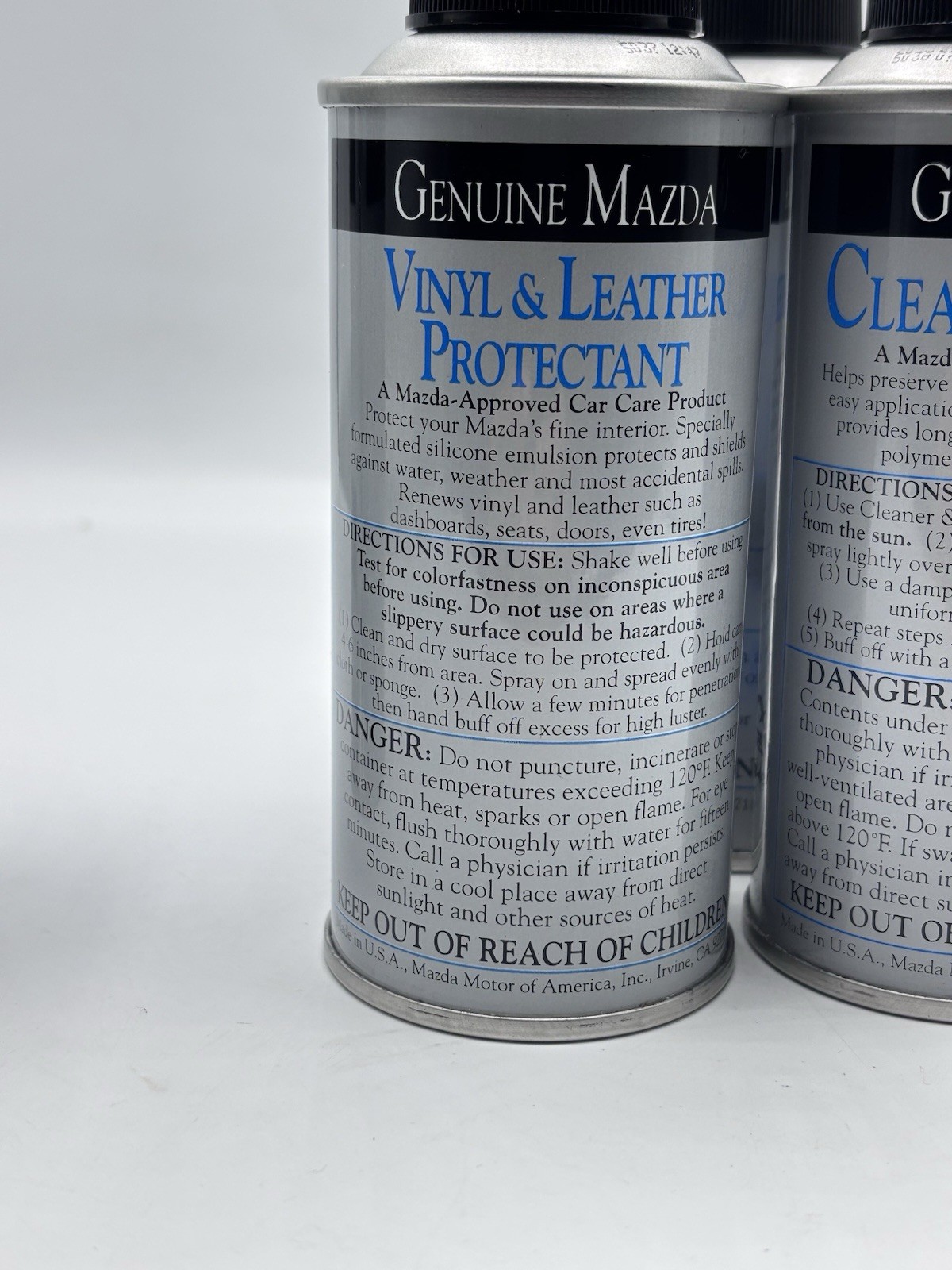 Genuine Mazda Car Care Kit Vintage Vinyl & Leather, Fabric, And Glass Cleaners