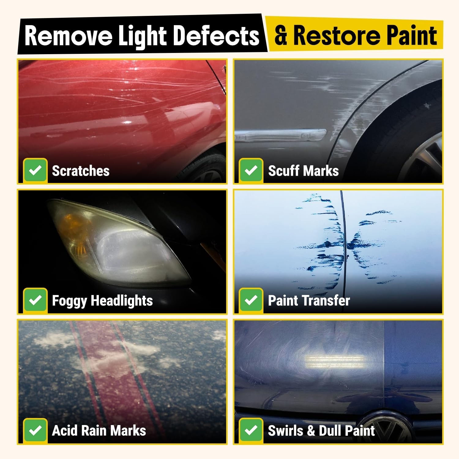Scratch Repair and Swirl Remover – Car Paint Scratch Remover & Restorer Kit w…