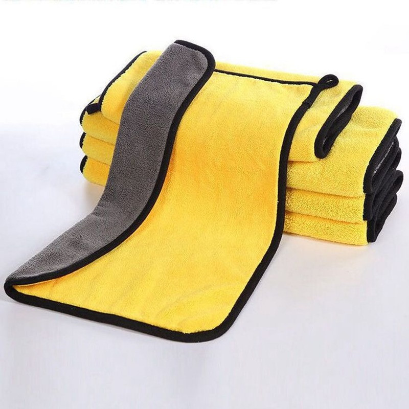 2Pcs Water-absorbing Thickened High-density Coral Fleece Car Cleaning Towel