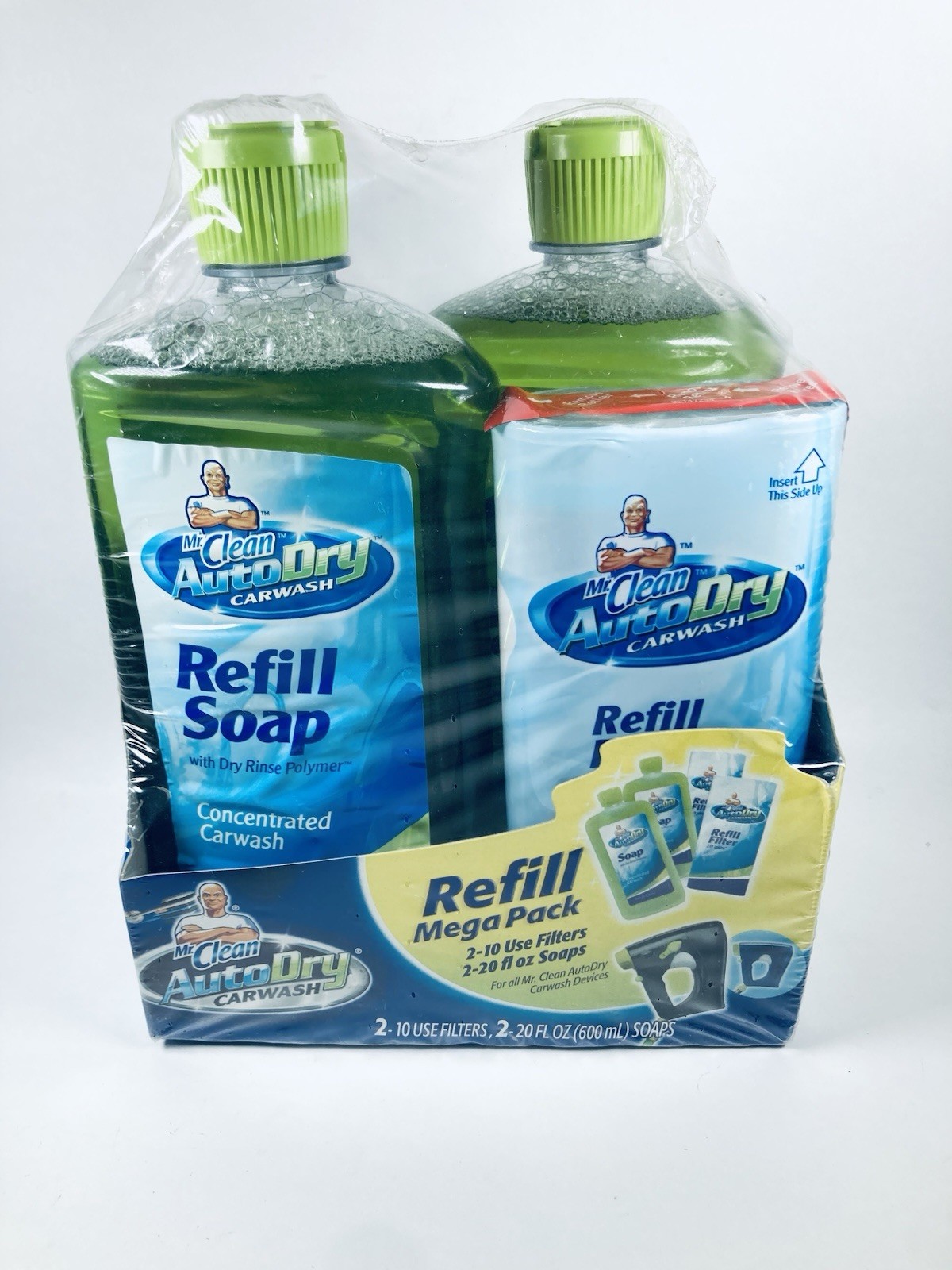 NEW Mr Clean AutoDry Car Wash REFILL MEGA PACK 2 10 Use Filters/2 =20 Oz SOAPS