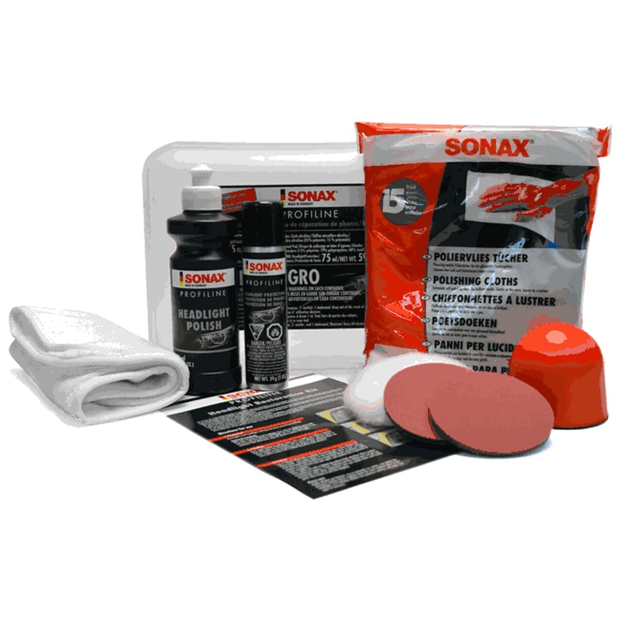 SONAX Headlight Restoration Kit – one of the best car cleaning kits