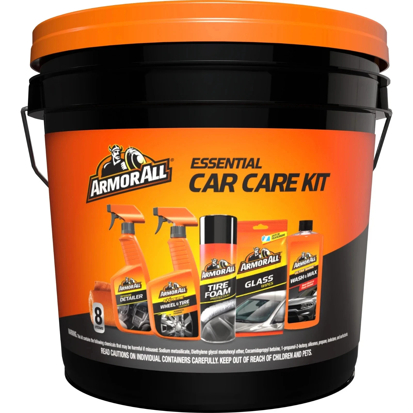Armor All Car Cleaning Kit for Car Detailing, 8-Piece Set​ ~New in Bucket