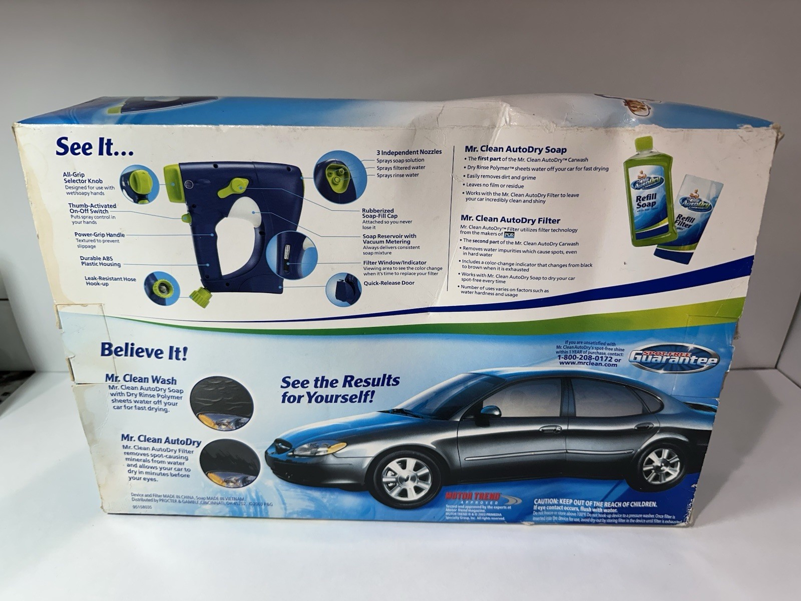New Mr Clean AutoDry Car Wash Spray System Auto Dry Soap & Starter Filter