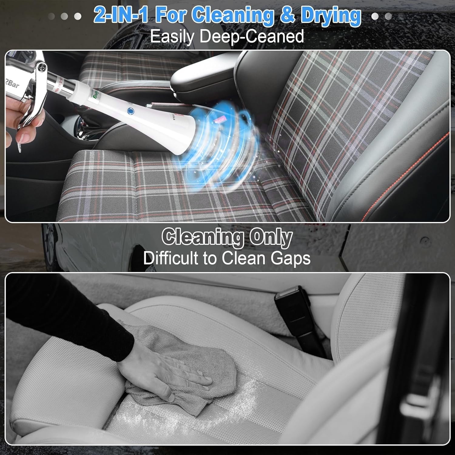 Car Dryer Air Blower Gun with Tapered Nozzle for Dust and Surface Cleaning
