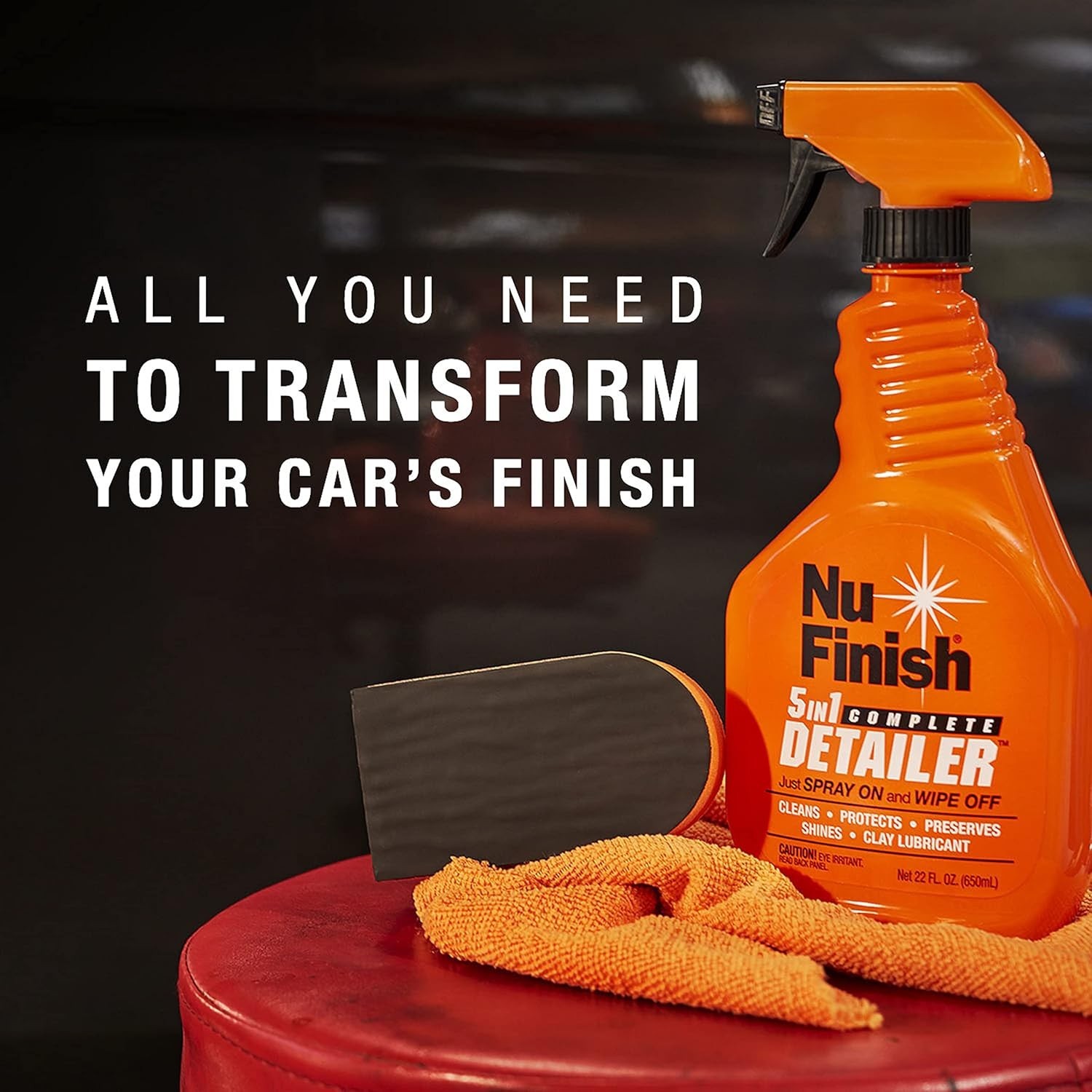 3-Piece Quick Clay Car Cleaning Kit: Detailer, Clay Block & Microfiber Cloth