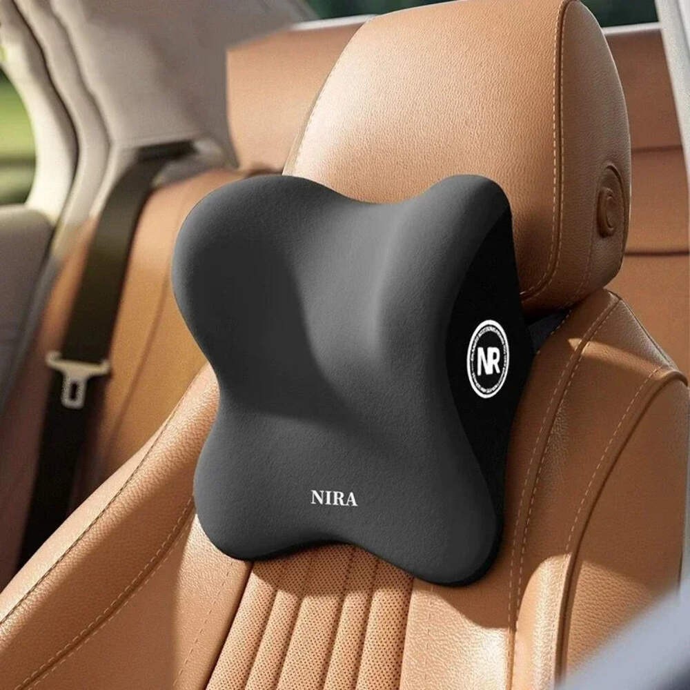 Memory Foam Car Universal Headrest Lumbar Cushion Back Pillow Interior Protector