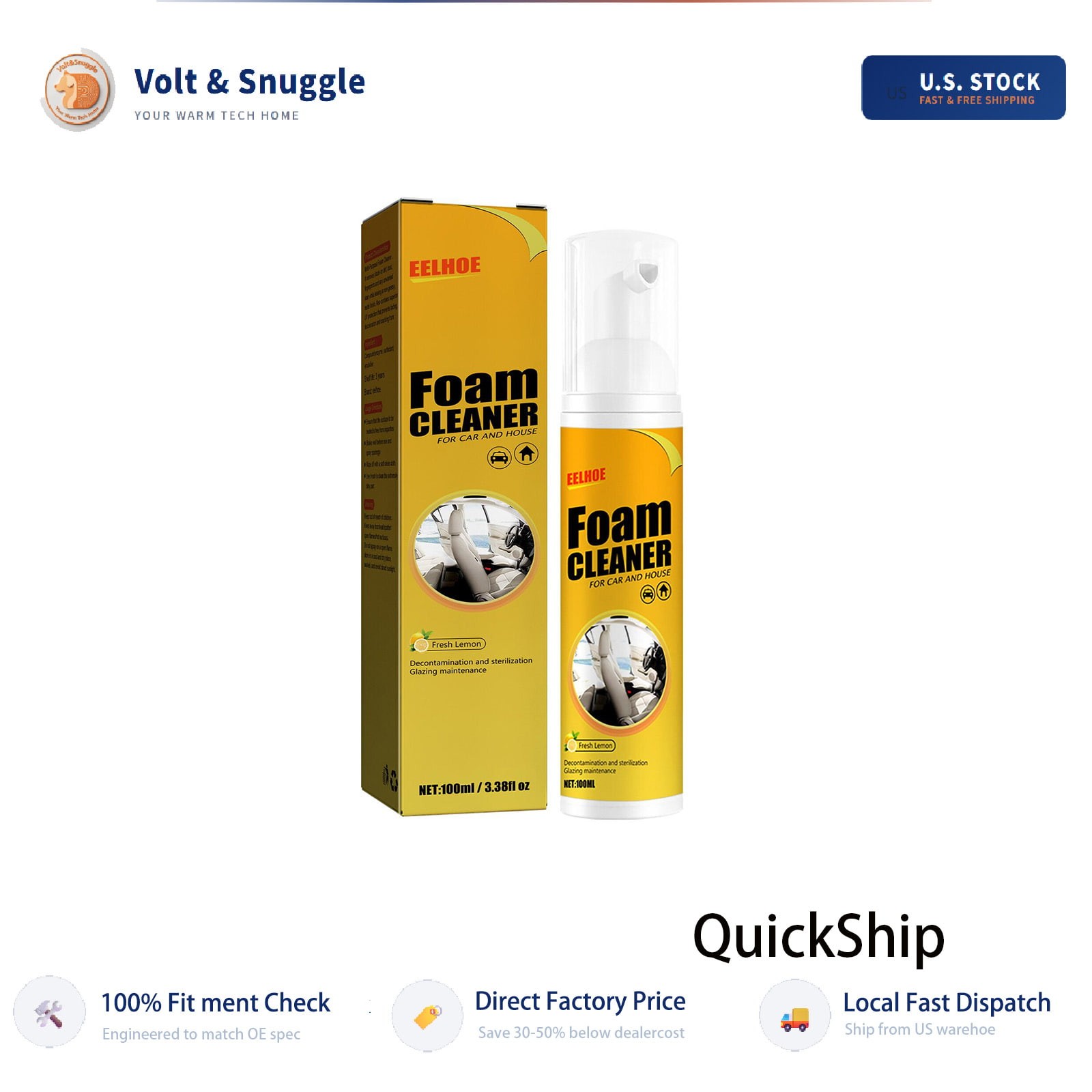 Leather Upholstery Foam Cleaner pgyh004 100ml fits Cars Trucks SUVs 🧼