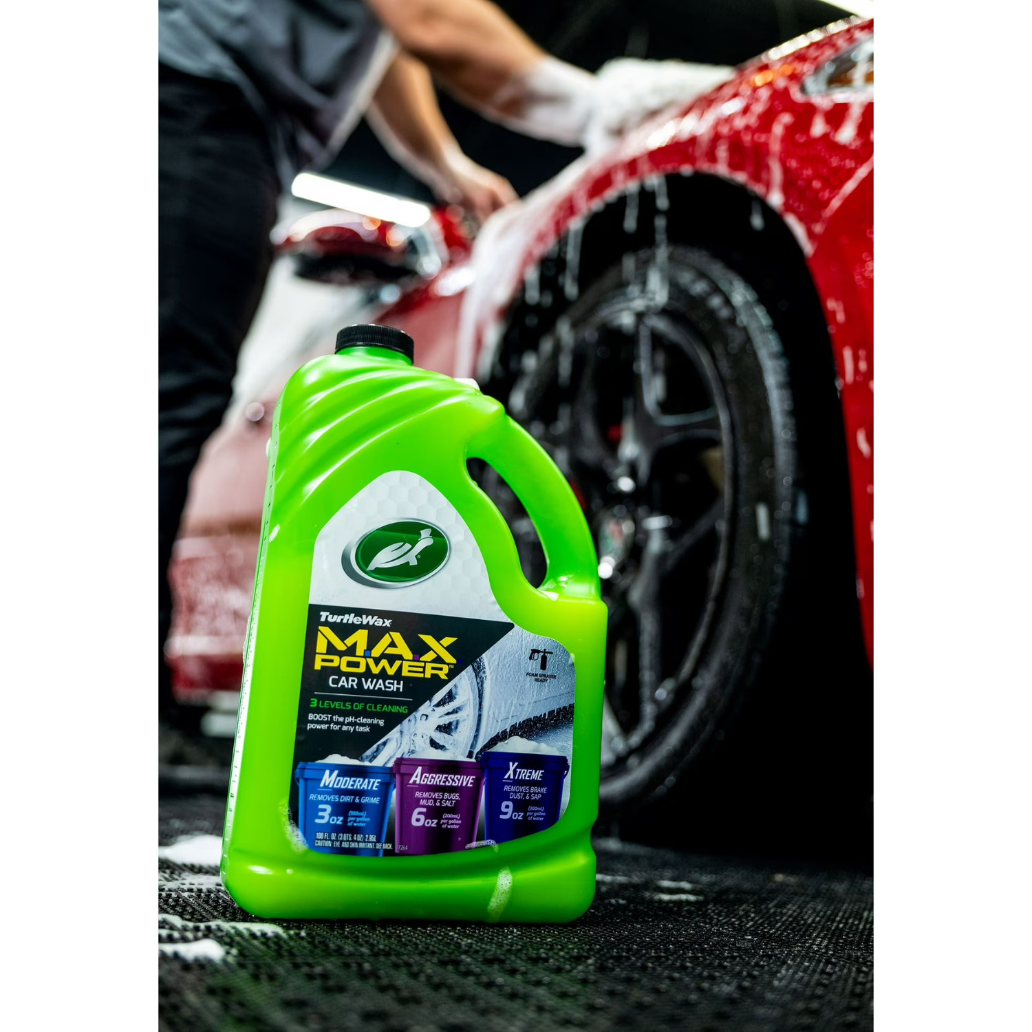 (4 Pack) Turtle Wax Max Power Car Wash Soap High Foam Cleaner 100 Oz