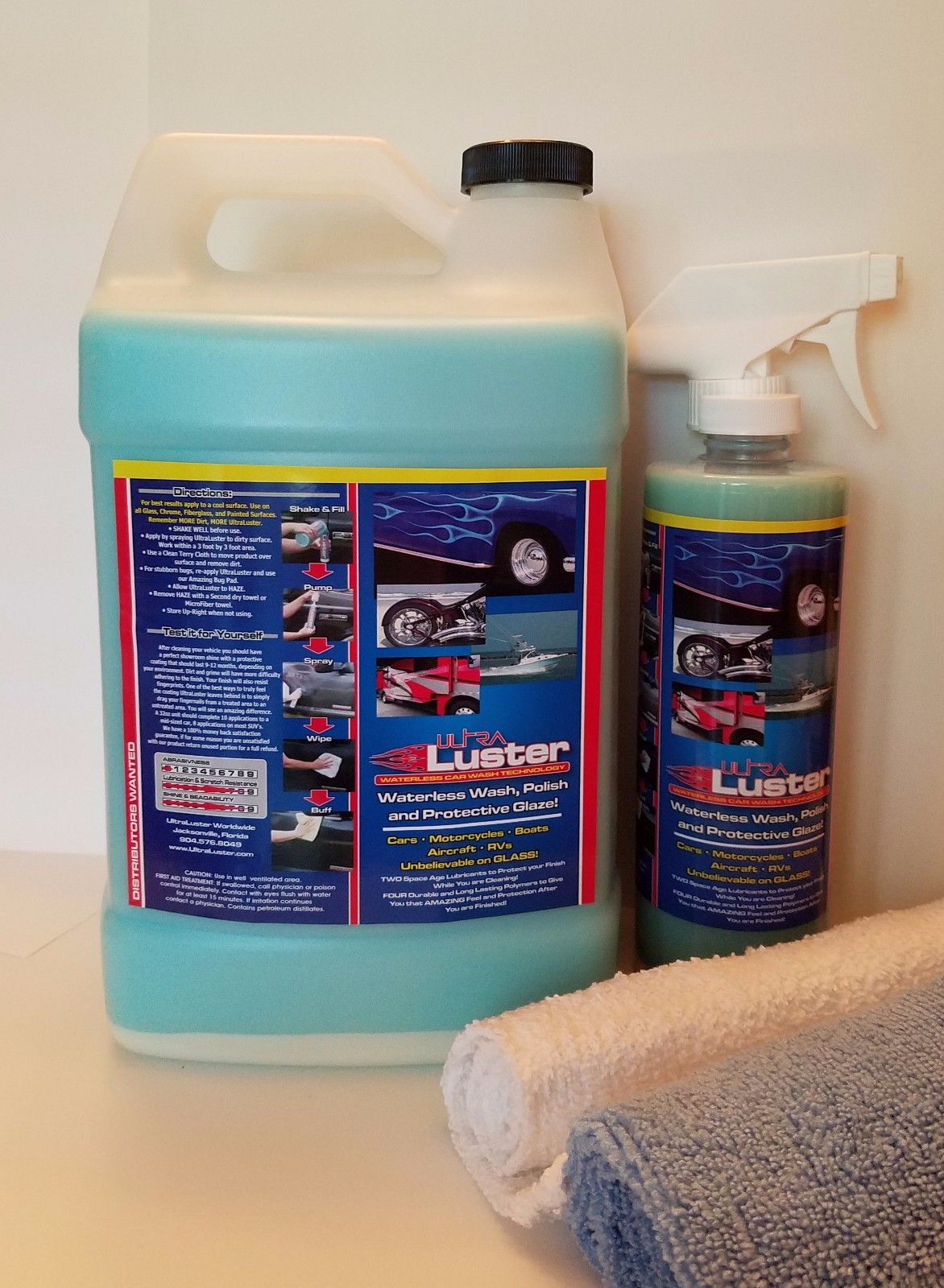 UltraLuster Waterless Car Wash n’ Polish Trigger + Gallon Refill – Duo Pack
