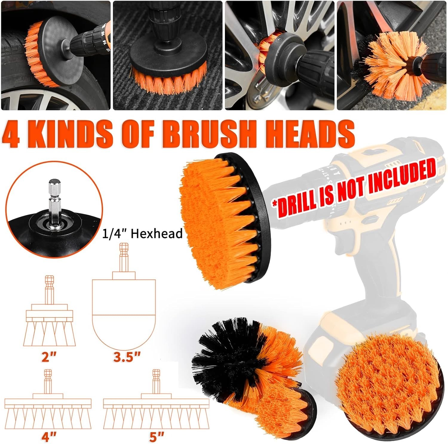 20PCS Car Cleaning Kit with High Power Vacuum & Drill Brush Set – Deep Clean