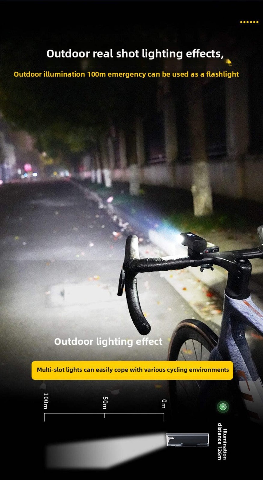 Bicycle lights bike cycling TYPE-C charging digital display