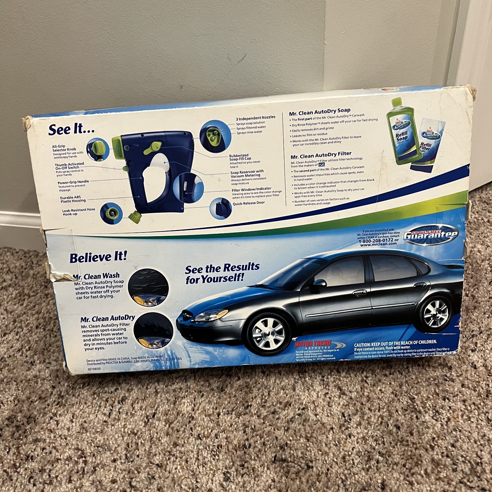 Mr. Clean AutoDry Carwash Car Wash System w/Soap/Starter Filter