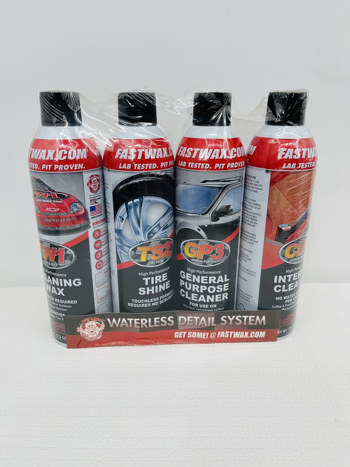 RGS LABS Waterless Detail System 4 Pack FW1, TS2, GP3, CU4 Wax, Cleaners 17.5oz