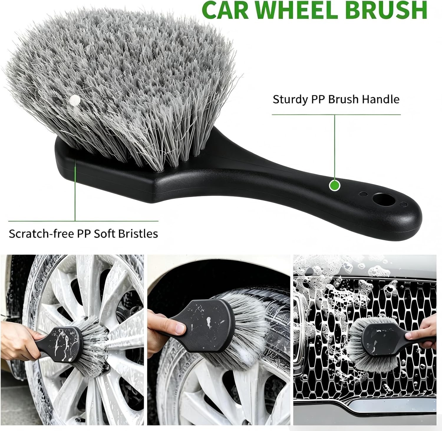 14Pcs Car Wash Kit, 62” Car Wash Brush with Long Handle, Microfiber Scratch-…