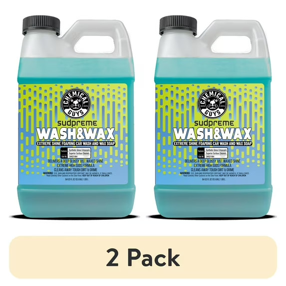 PREMIUM (2 PK) Car Wash & Wax, Extreme Shine Foaming, 64 oz, Super Clean & Shiny