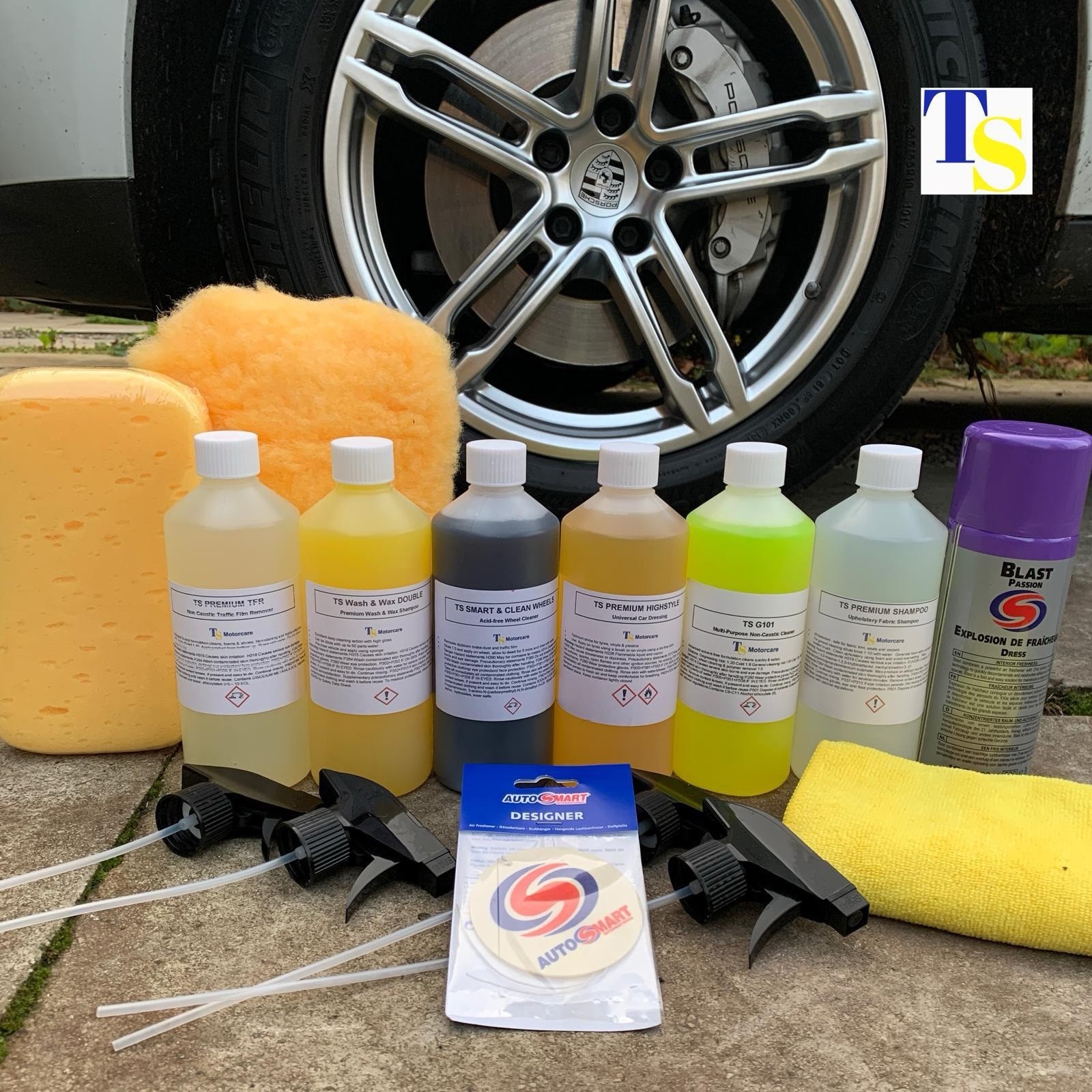 TS Car Valeting Cleaning Kit + Autosmart Acc 15 pc (All-in1 PRO) RRP £130 GIFT