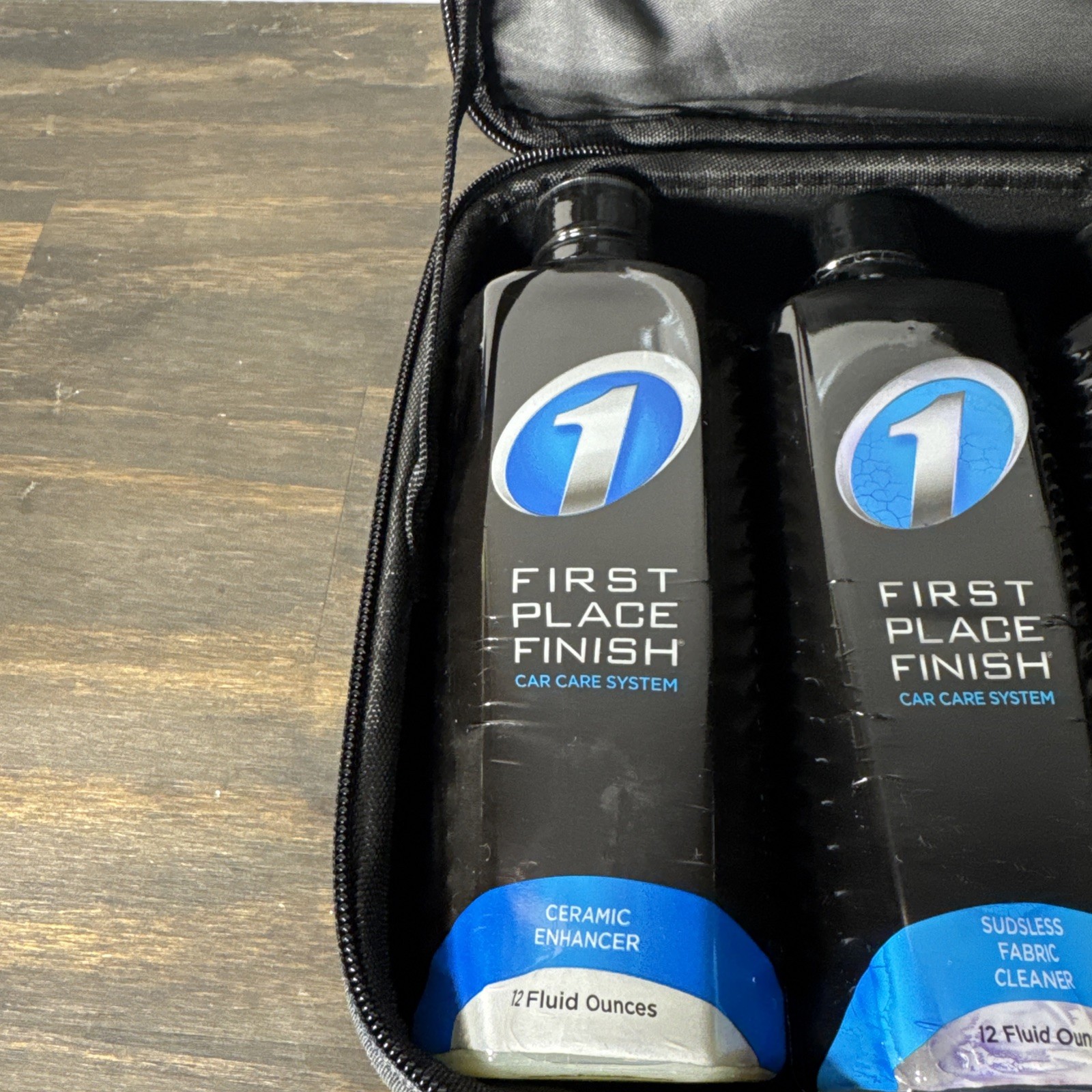 First Place Finish Car Care System Kit 5 12 oz. Bottle Set & Microfiber Cloth