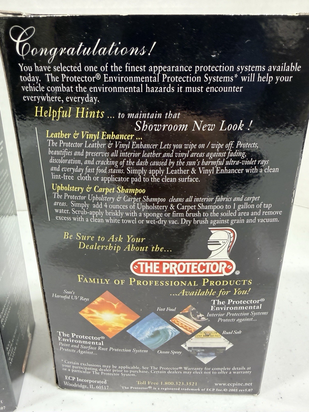 THE PROTECTOR EXTERIOR &INTERIOR CAR CARE KIT PROTECTION (NEW)
