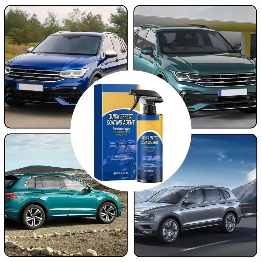 Car Coating Spray,Car Quick Coating Agent Quickly Coat Car Wax, 3 Set x 120ml