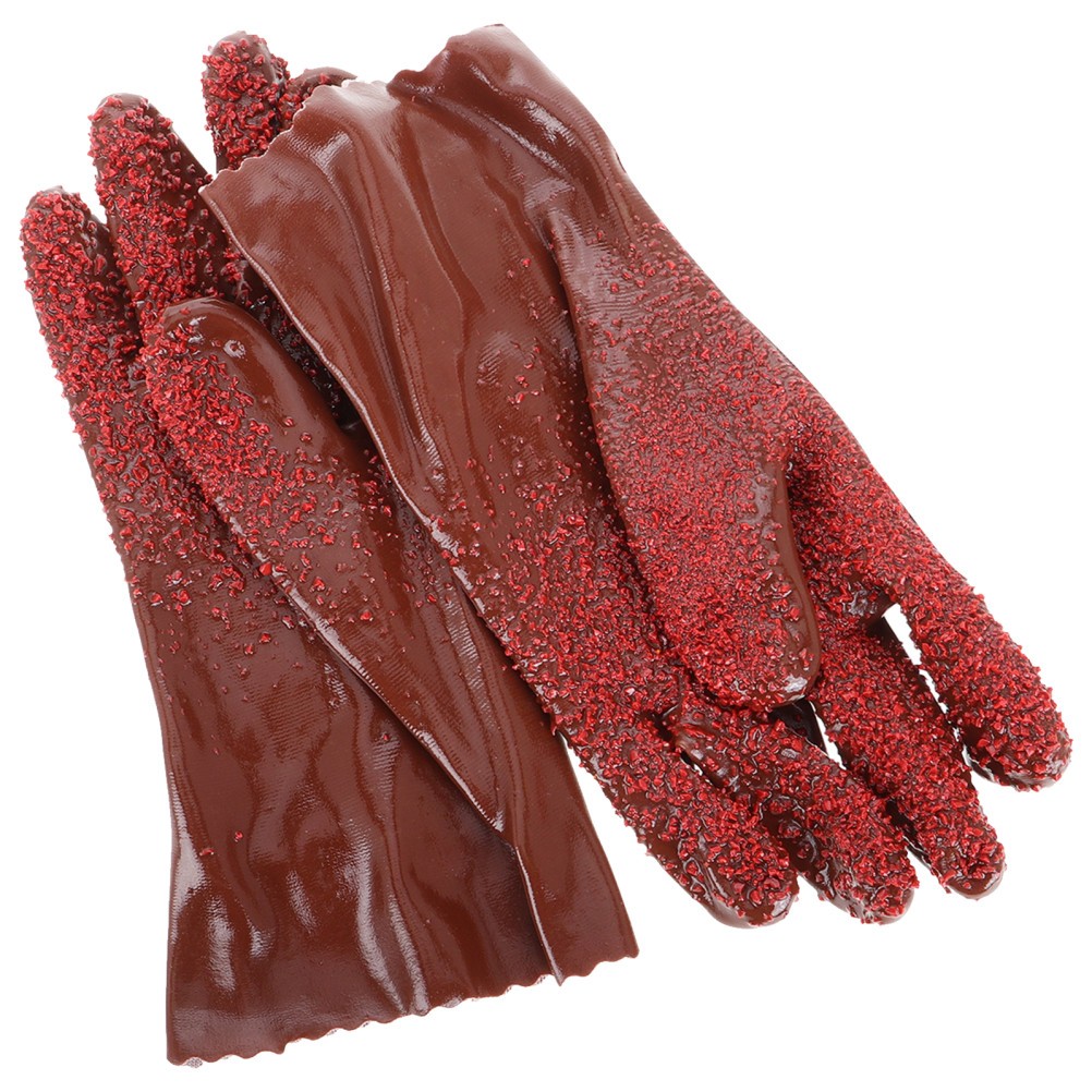 2 Pairs Non-slip Cleaning Gloves Kitchen Dishwashing Heavy Duty Water