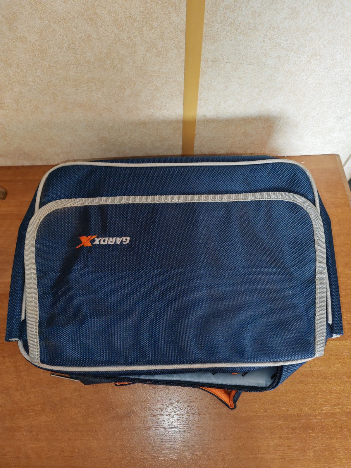 GardX Car Care Kit Bag Case ONLY – Navy Blue & Orange Mesh Organiser – Empty