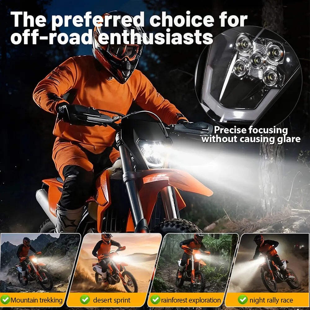 5 LED Headlight Headlamp Lamp Universal for KTM SX SXF XC XCF 125 200 250 300