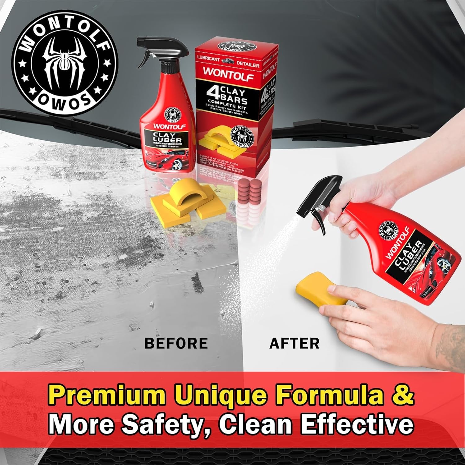 Car Clay Bars and Lubricant Kit – Professional Detailing for Auto Lovers