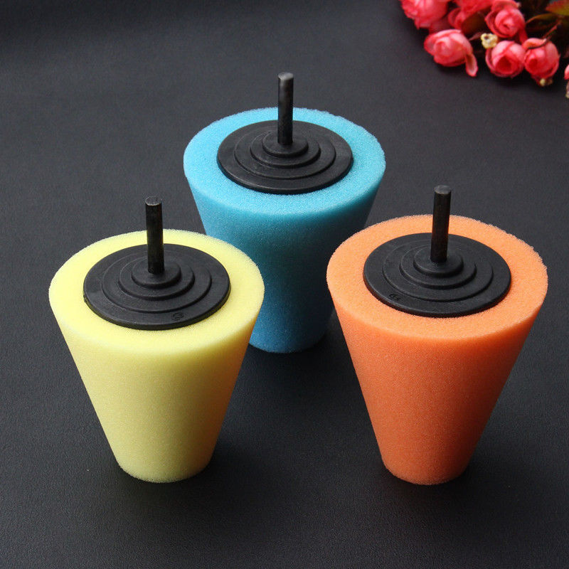 1PC For Car Wheel Hub Cone Polishing Random Sponge Cleaning Drill Replace Tool