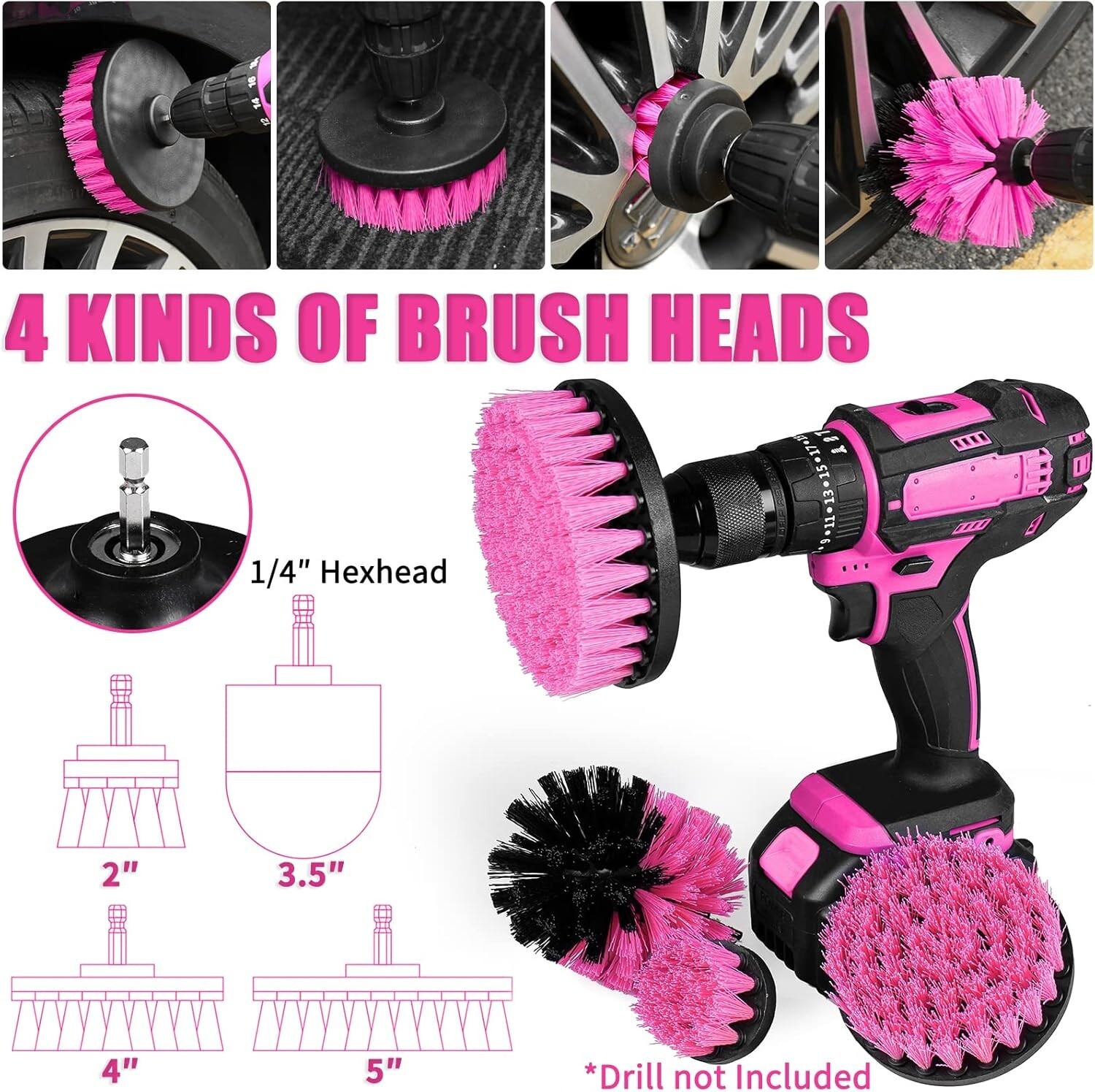 20PCS Car Detailing Kit with Drill Brush, Cleaning Gel, and Tools