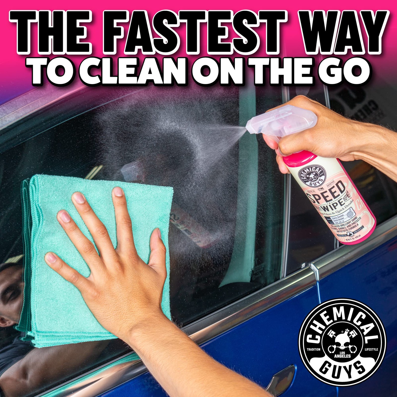 Detail Spray 128 fl oz High Gloss Streak Free Cherry Scent Chemical Guys Speed