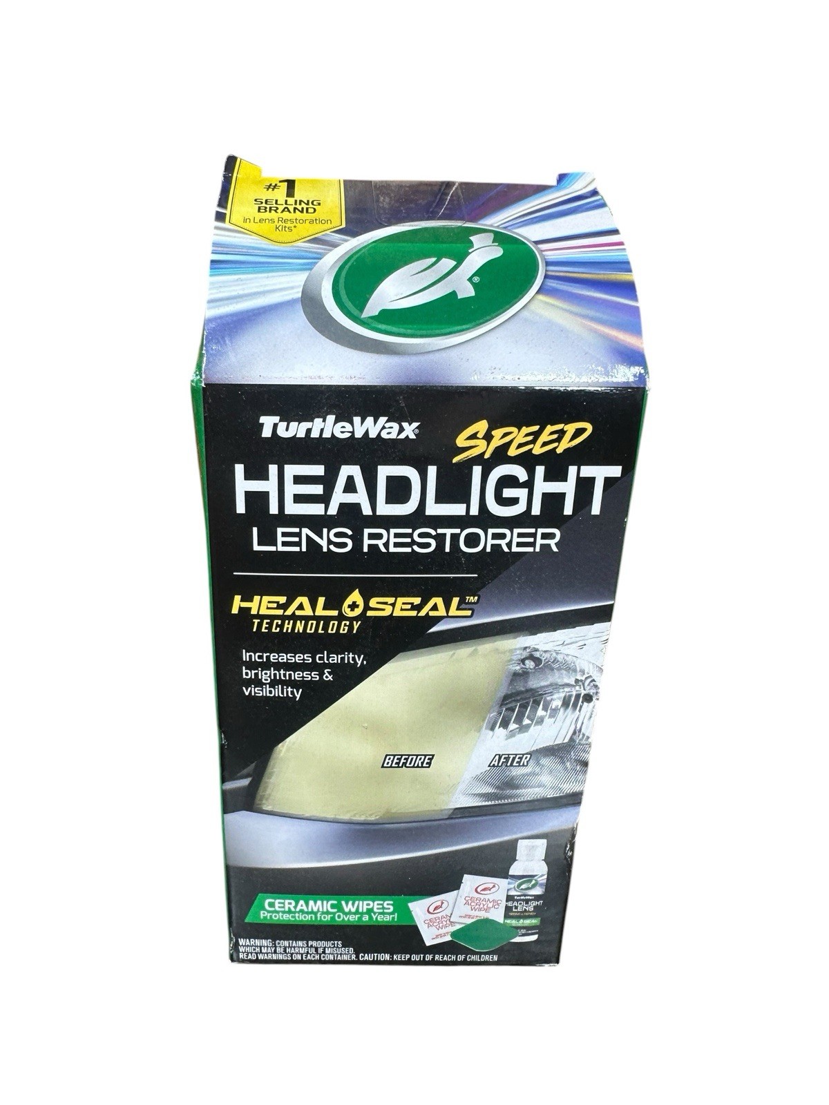 Turtle Wax Speed Headlight Lens Restorer Kit – Heal & Seal Technology
