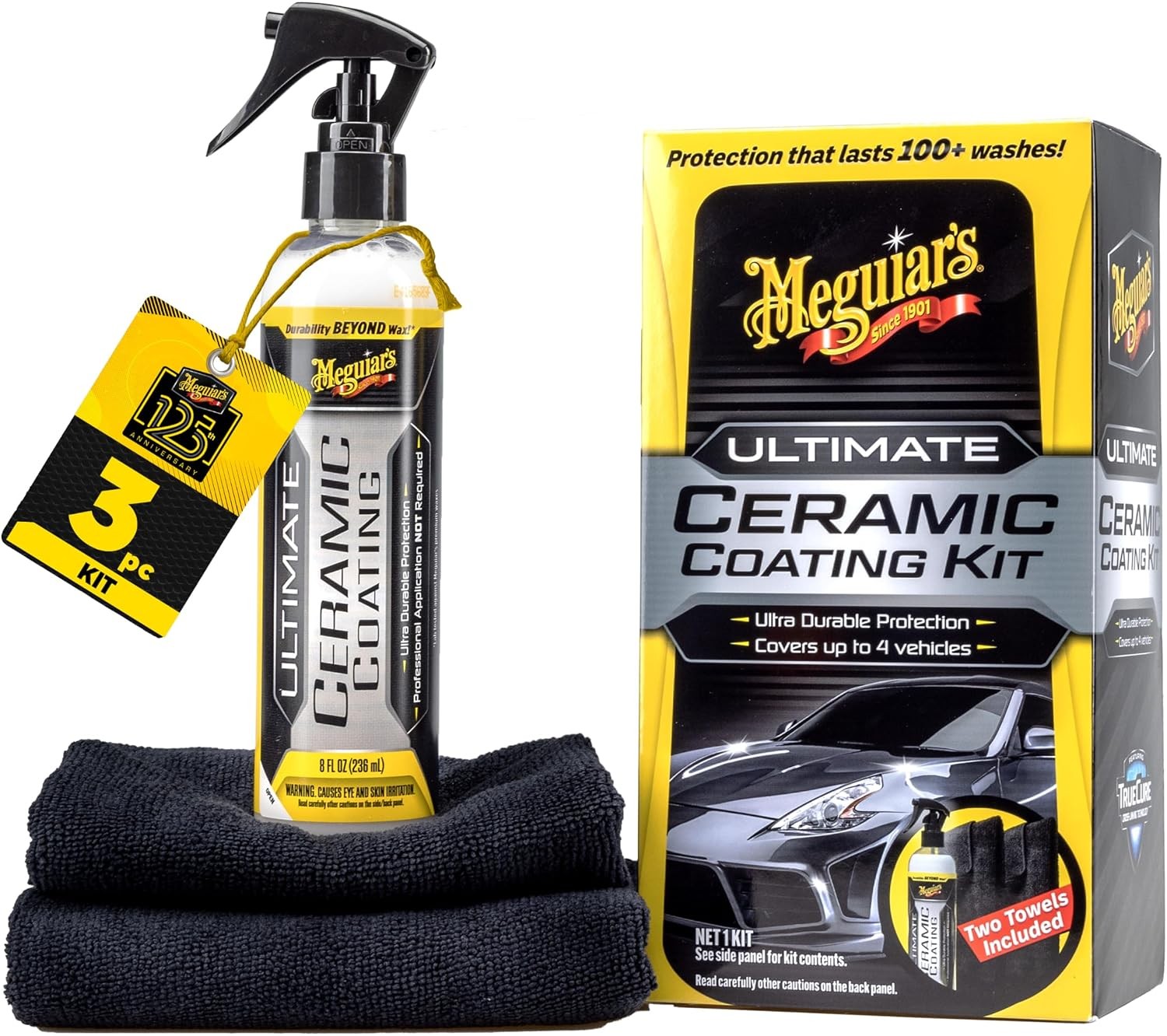 Ceramic Coating Kit Cars Microfiber Towels